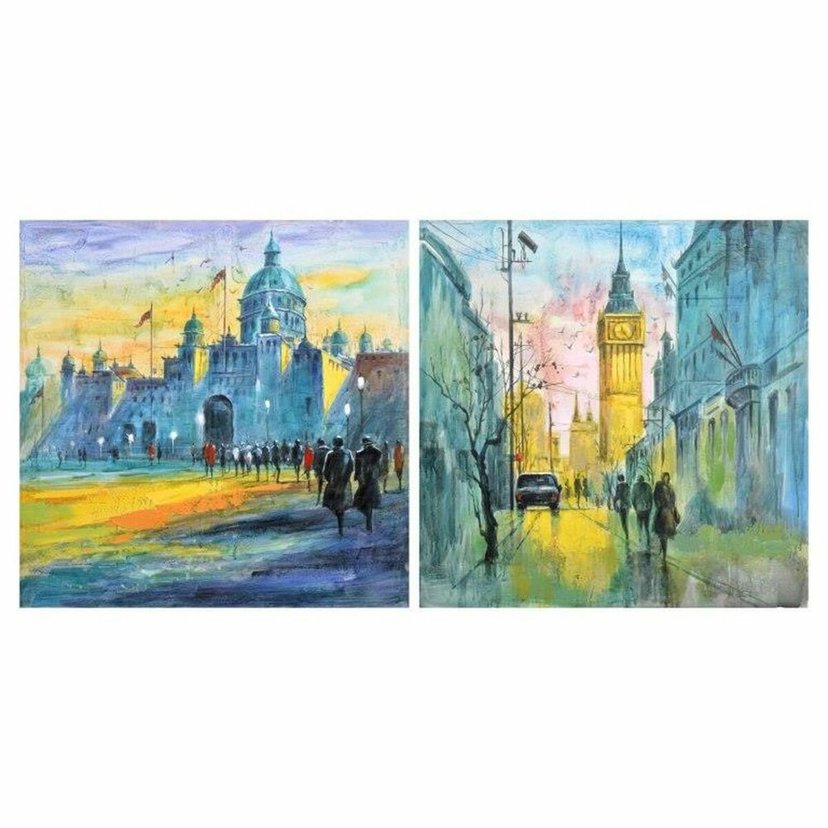 Pânză DKD Home Decor Pânză Lemn MDF 100 x 3 x 100 cm